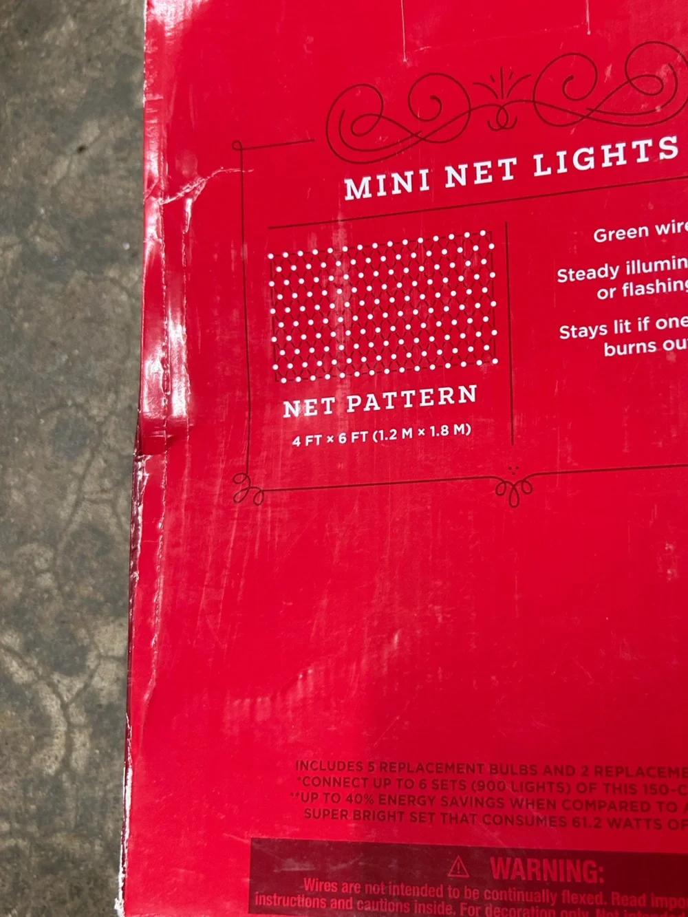 Wondershop Lights - Mini Clear Incandescent 150 lights NWT 4’ x 6’ Net Size 2 bx